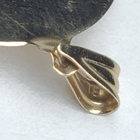 10k Solid Yellow and White Gold Pendant "LOVE YOU TO THE MOON AND BACK" - Picture 3 of 5